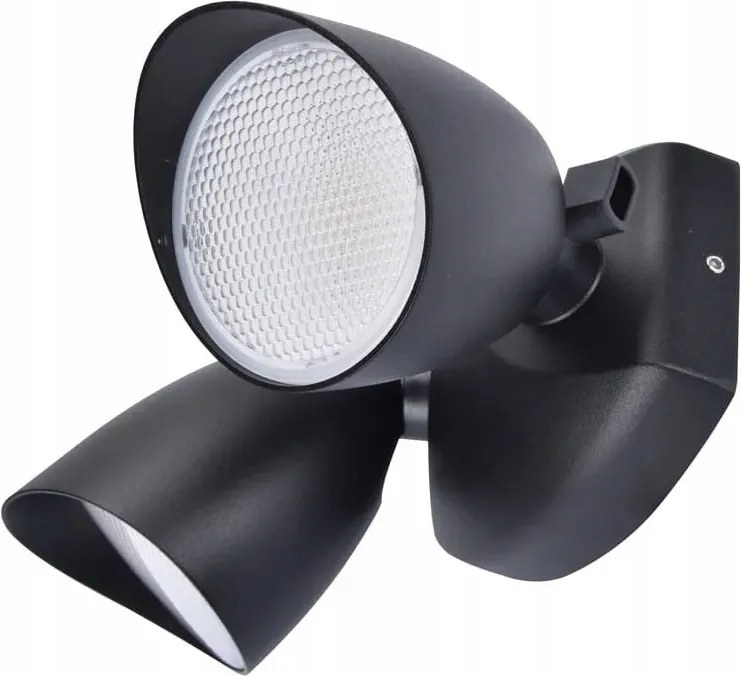 Lutec Homlokzati lámpa Shrimp fekete Led 23.5W 1700lm IP54