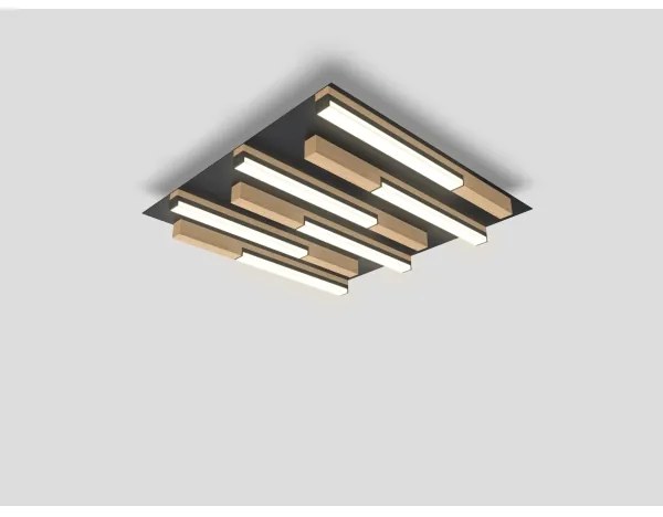 Wofi 9031-606 - PALERMO LED 26W 230V dimmelhető fa mennyezeti lámpa