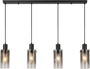 Rabalux fumea beltéri függeszték 4xe27 ip20 fekete füstös búra