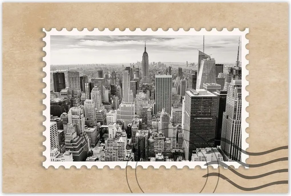 Poszterek 120x80 Manhattan madártávlatból