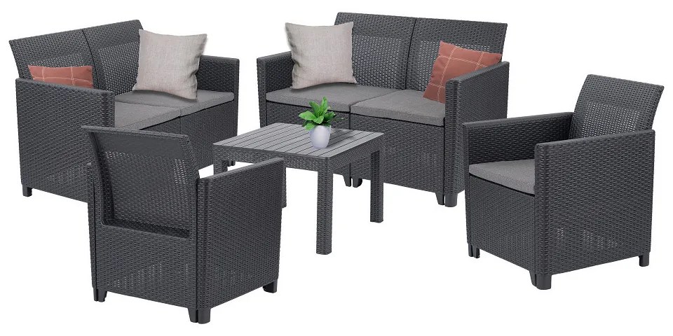 Claire VI 6 személyes kerti bútor garnitúra orlando asztallal