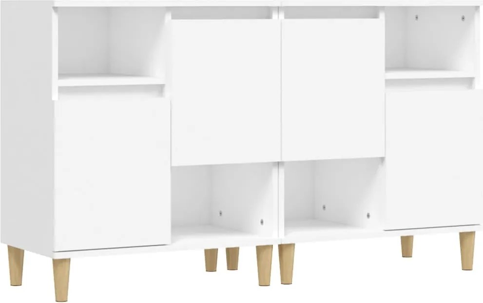 vidaXL 2 db fehér szerelt fa tálalószekrény 60 x 35 x 70 cm