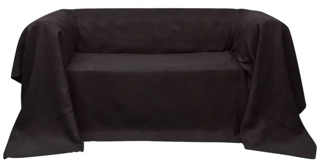 Mikro szálas kanapé terítő / védőhuzat 140 x 210 cm barna