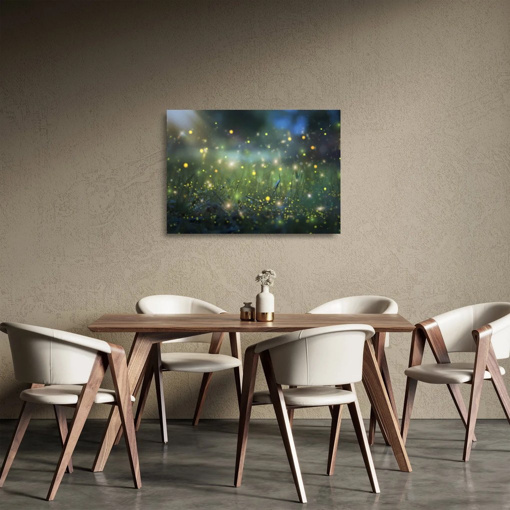 Kép - varázslatos éjszaka (üvegen) (70x50 cm)
