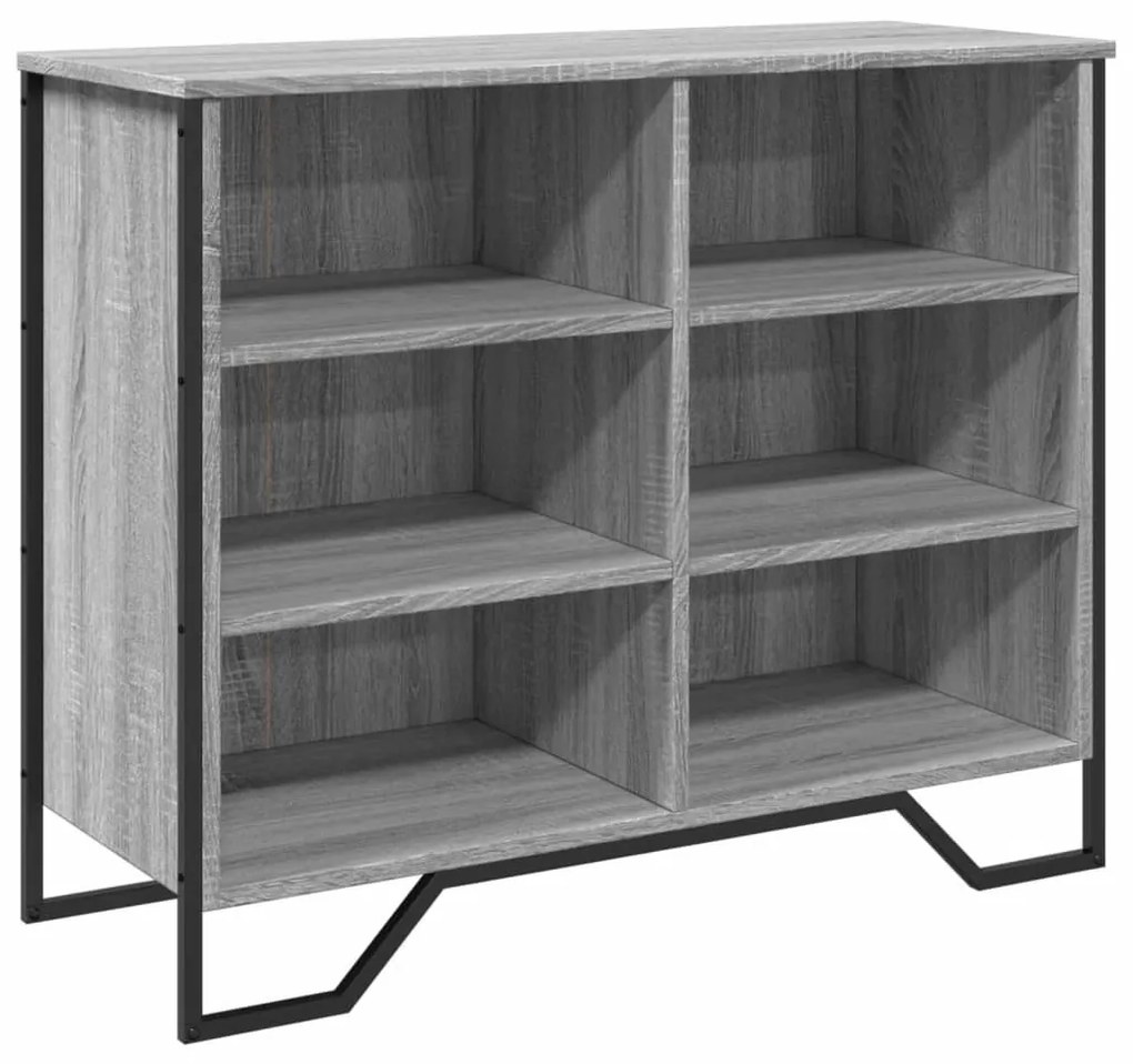 szürke sonoma színű szerelt fa tálalószekrény 91x35,5x74,5 cm