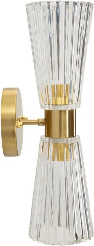 Aranyszínű üveg fali lámpa Prague – Mauro Ferretti