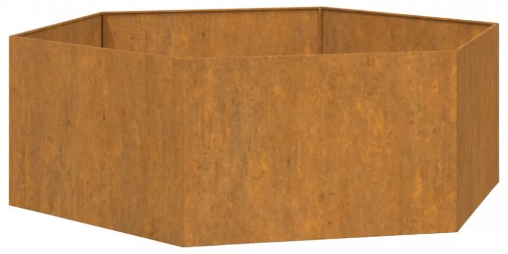 rozsda színű corten acél növénytartó 138x120x45 cm