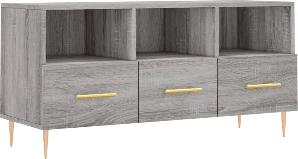vidaXL szürke sonoma színű szerelt fa TV-szekrény 102 x 36 x 50 cm