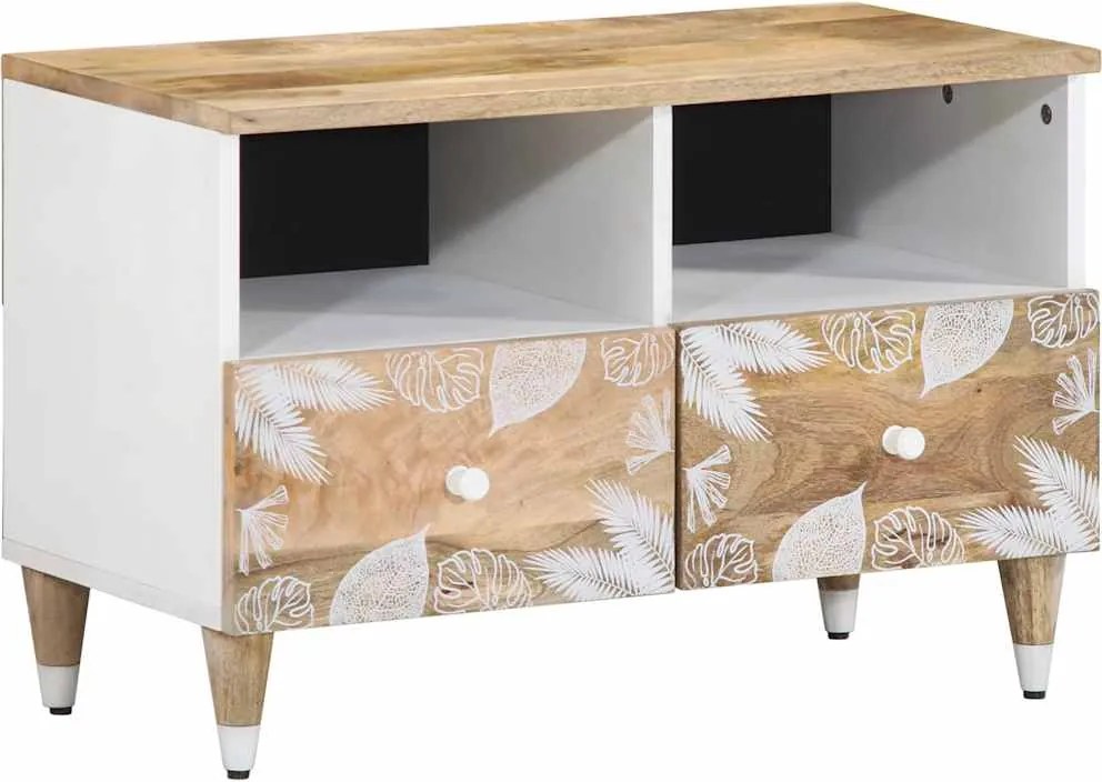 vidaXL tömör mangófa TV-szekrény70x33,5x46 cm