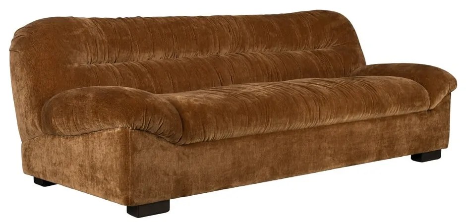 Barna bársony kanapé 214 cm Douglas – Dutchbone