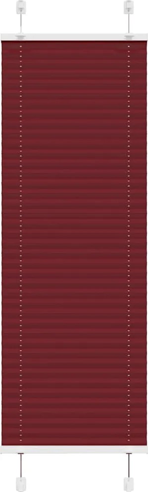 vidaXL pliszírozott redőny Bordeaux piros 45x100 cm Szövetszélesség