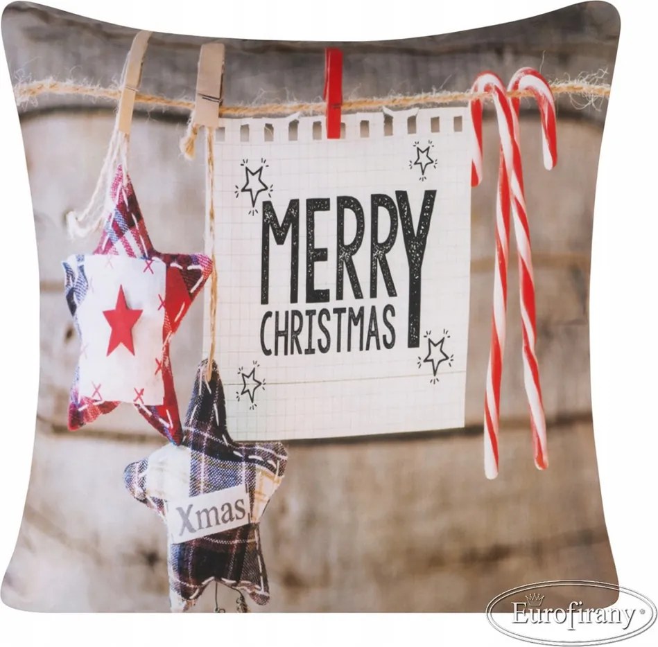 Karácsonyi Dekorációs Párnahuzat 45x45 Eurofirany Merry
