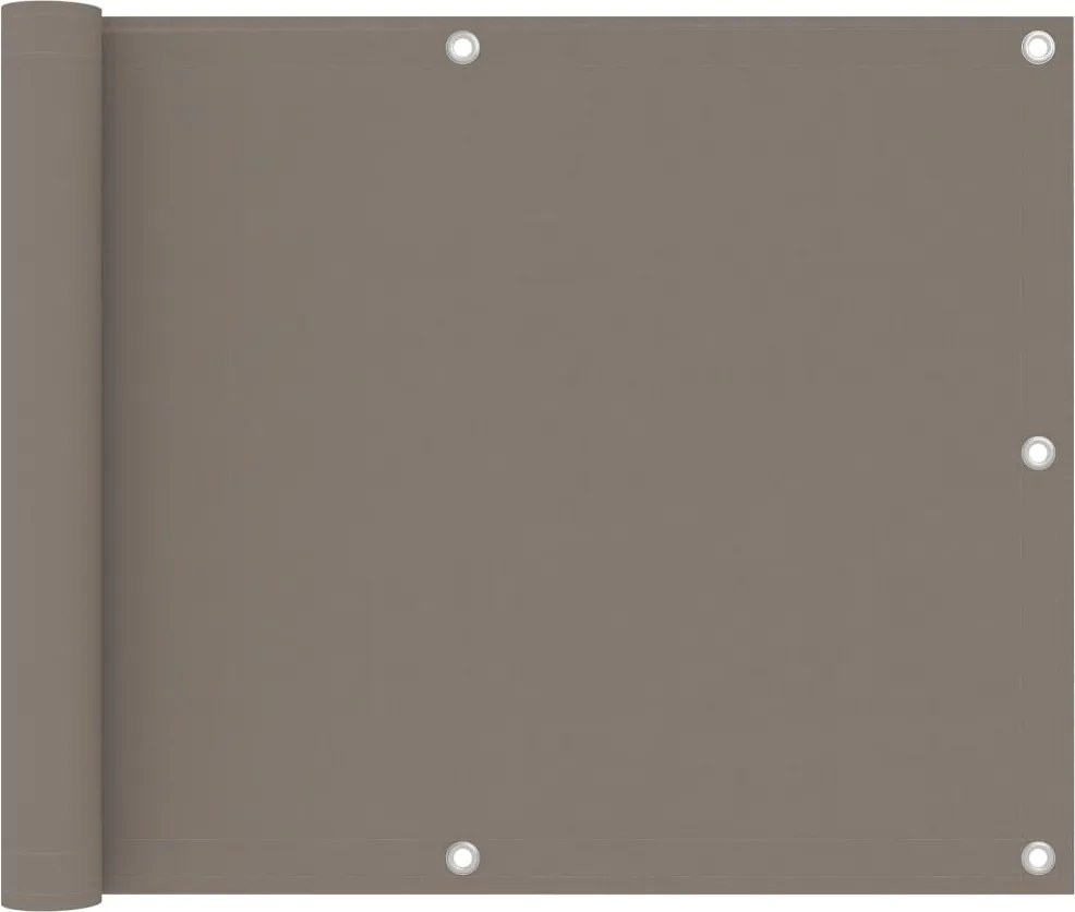 vidaXL tópszínű oxford-szövet erkélyparaván 75 x 500 cm