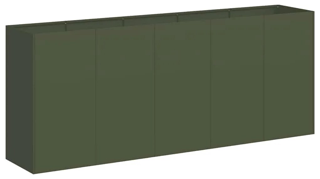 ültetvény olajzöld 200x40x80 cm hidegen hengerelt acélból