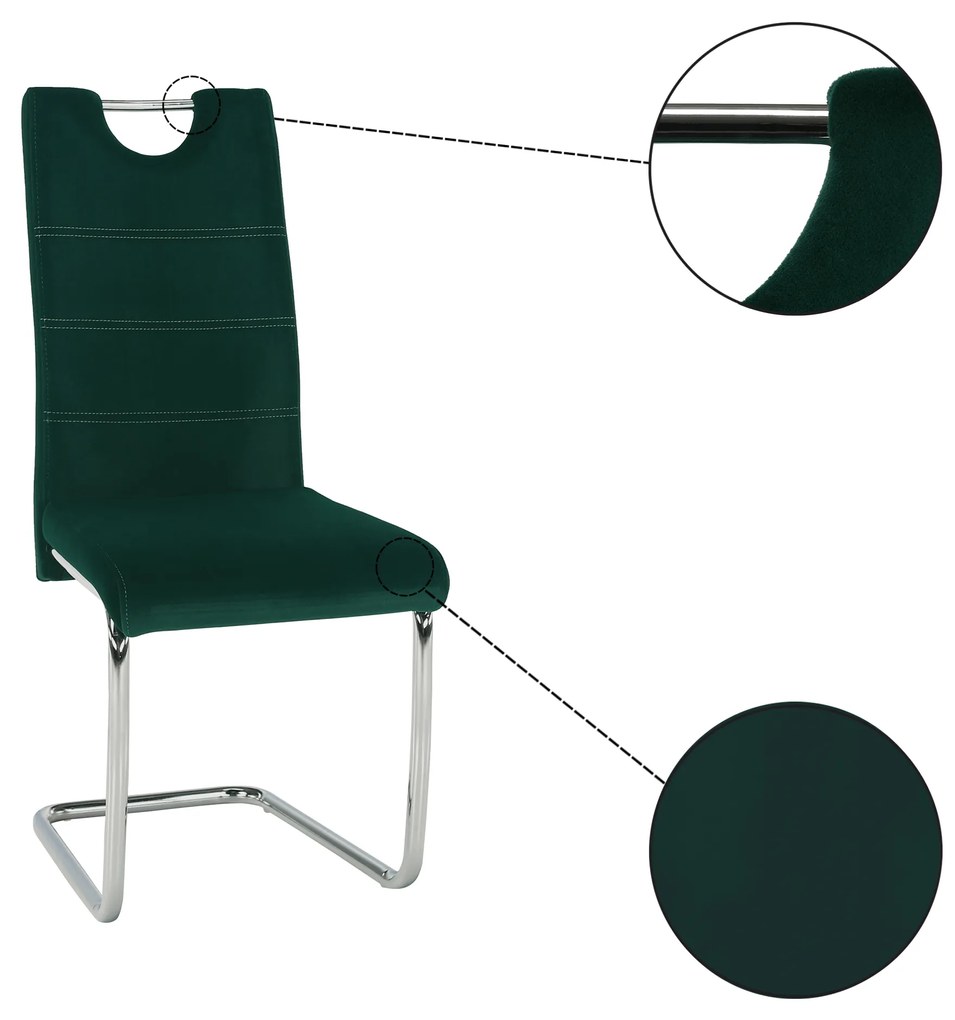 Étkezőszék Canary NEW (smaragd + fényes varrás). 1028862