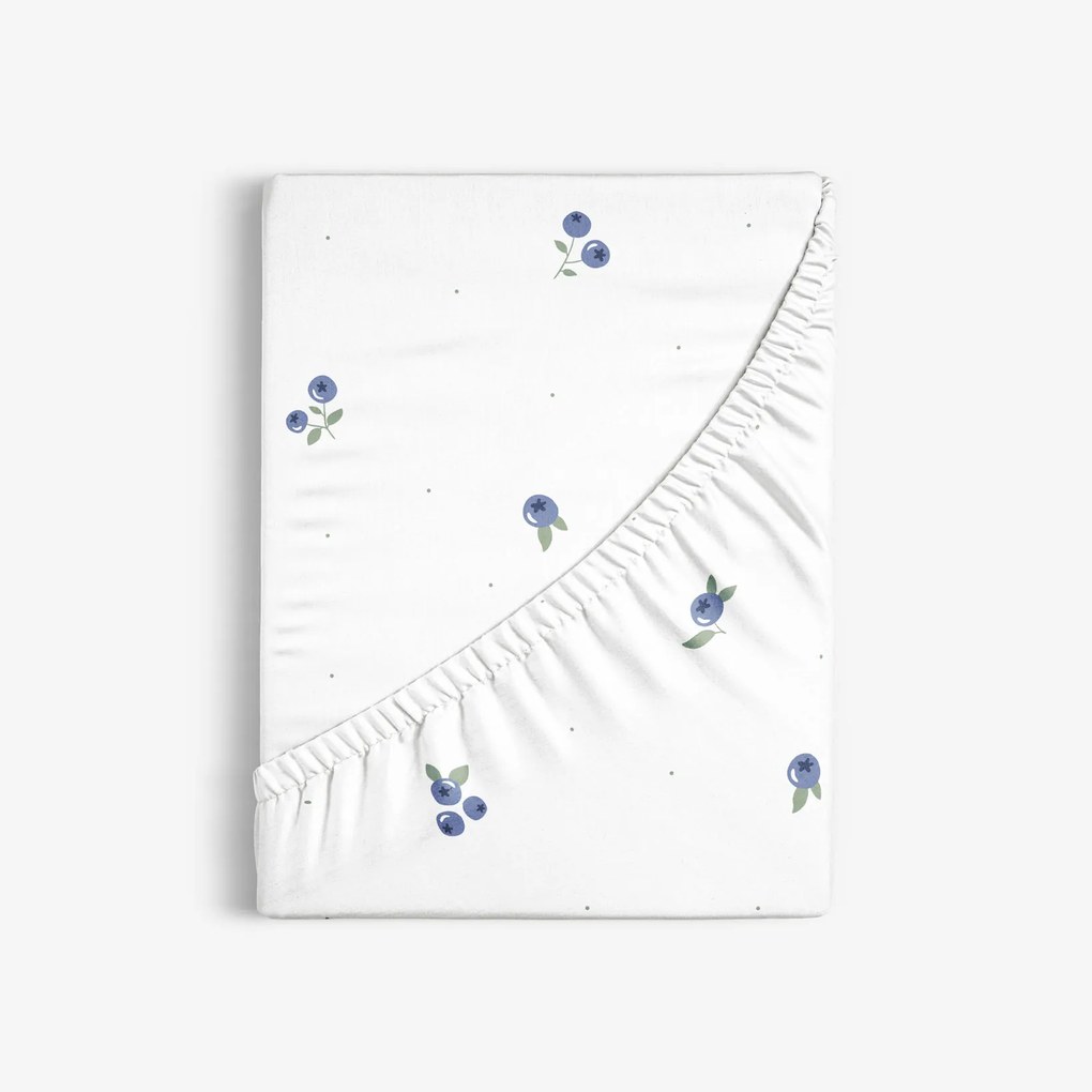 Goldea pamut gumis lepedő - áfonya mintás 120 x 200 cm