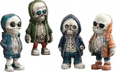 Csontváz Figura Koponya Csontváz Dekoráció Szett 4