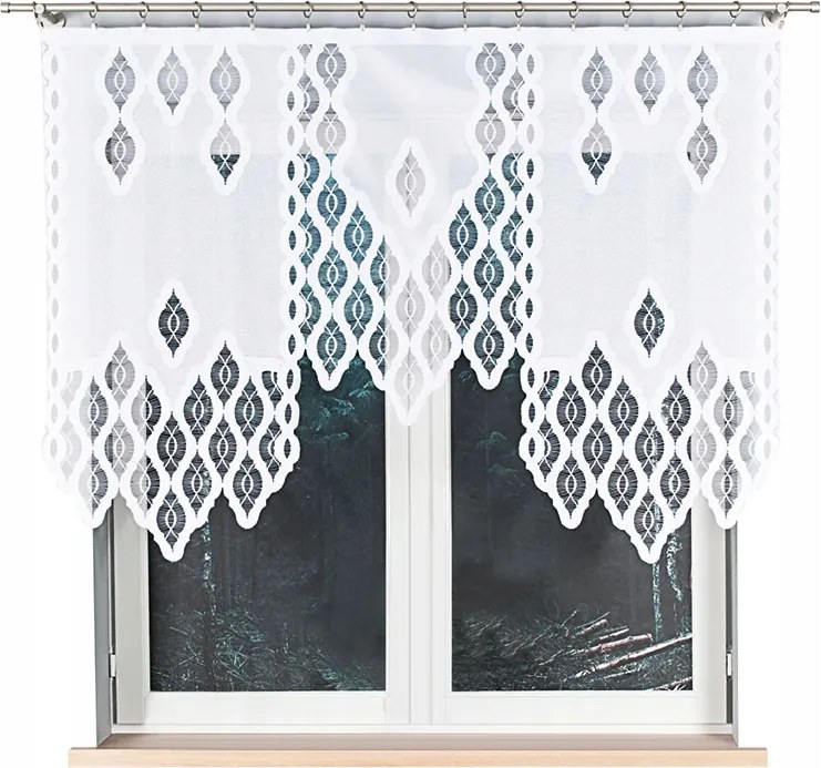 Fehér jacquard kész panel kész jacquard függöny 120x160 mintával