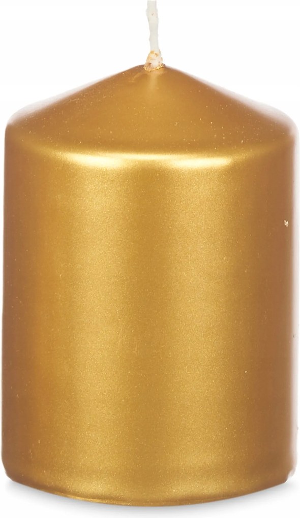 Gyertya Klasszikus Arany Magas 10 cm Ø 7 cm Dekorációs Díszgyertya