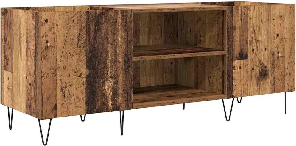 vidaXL Hanglemez szekrény Öreg fa 121 x 38 x 48 cm Műszaki fa és vas