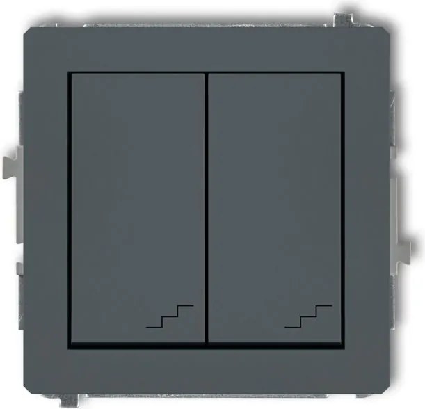 Lépcsőkapcsoló. 2X Grafit Matt 28DWP-33 Deco Karlik