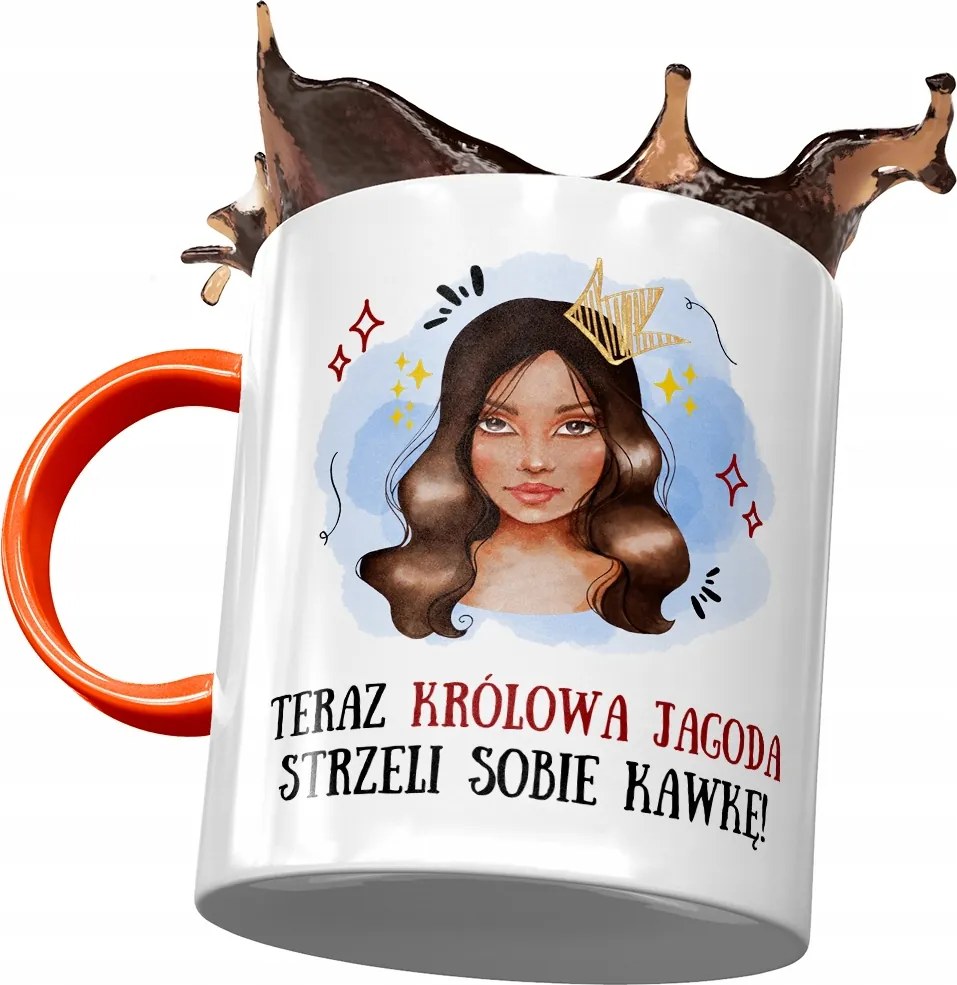 Narancssárga Bögre Bogyó Feleség Barátnő Nyomtatott Fotóval