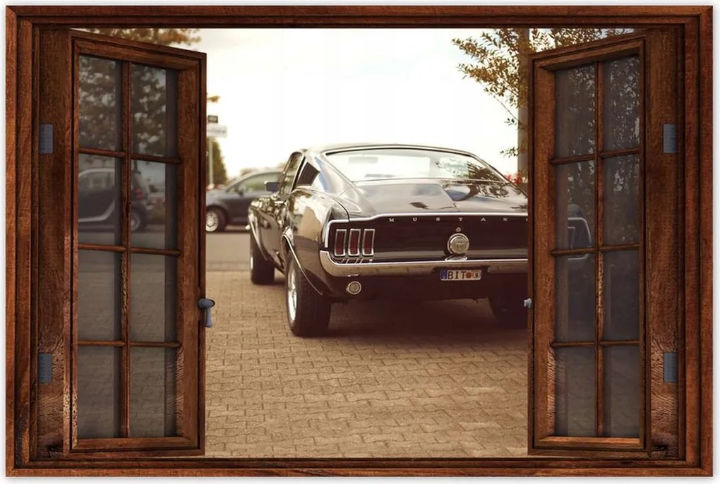 Plakátok 60x40 Ford Mustang Fekete-fehér