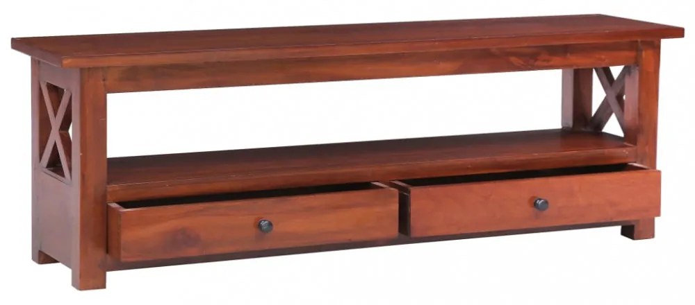 tömör mahagóni TV-szekrény 115 x 30 x 40 cm