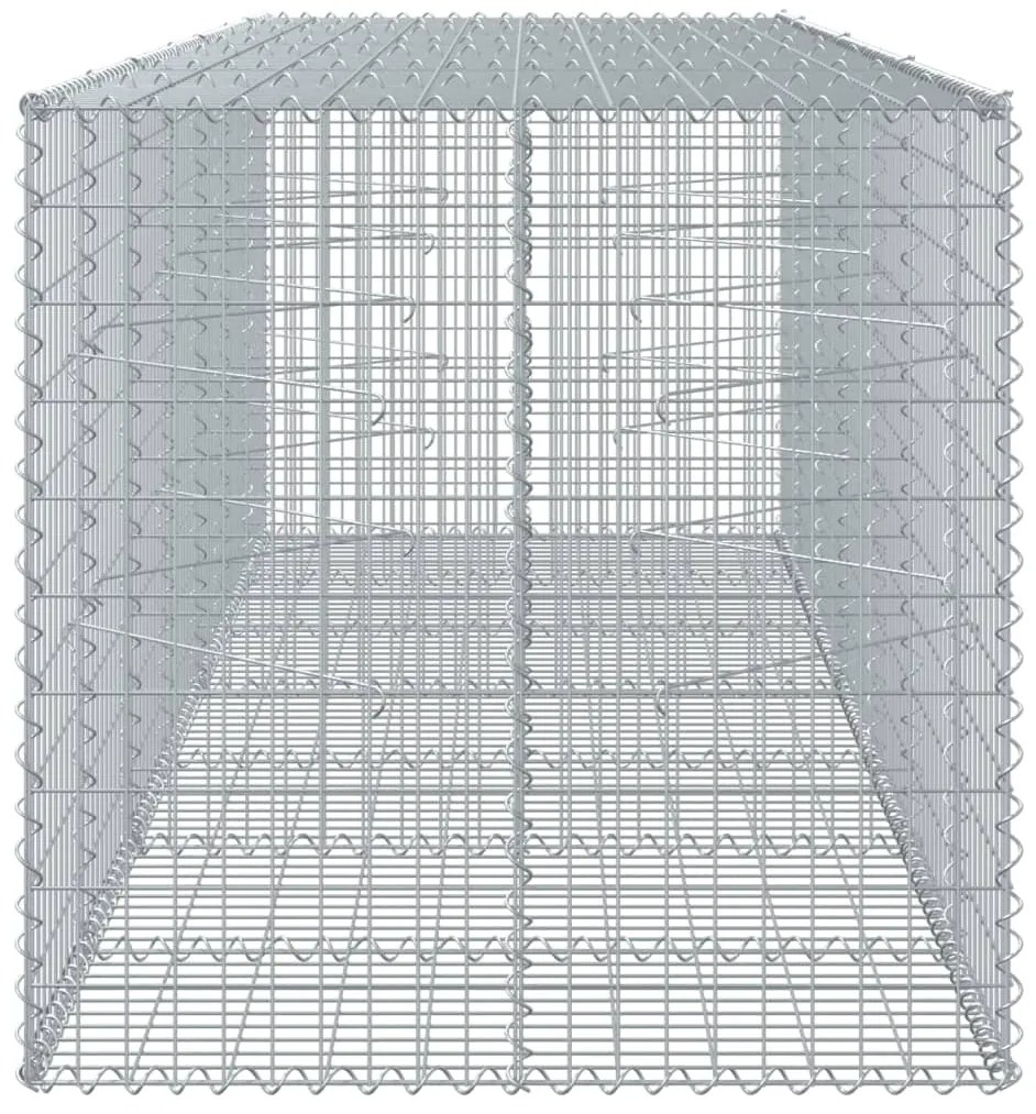 horganyzott vas gabion kosár fedéllel 350 x 100 x 100 cm