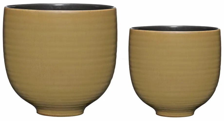 Kerámia kézzel készített kaspó szett 2 db-os ø 31 cm Yuka – Hübsch