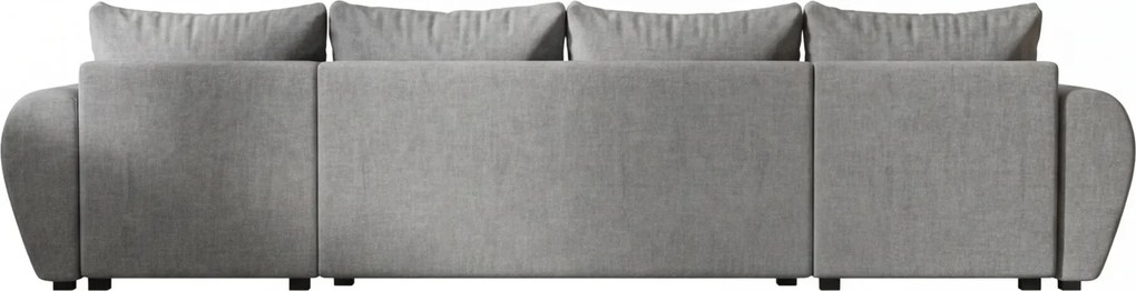 Kihúzható kétoldalas U alakú SEVIO ülőgarnitúra 311x145 cm, szürke + 2 párna INGYEN