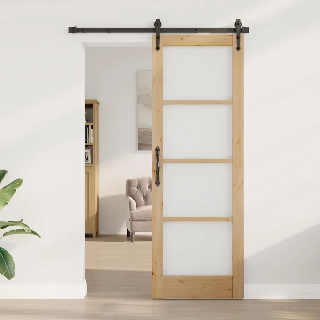 Belső Ajtó Üveggel ORKDAL Barna 73.5 x 211 cm