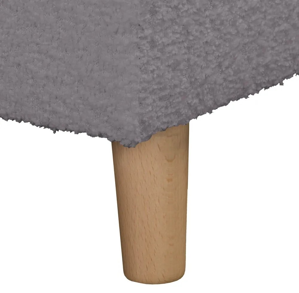 Sötétszürke buklé puff Ariella – Ropez