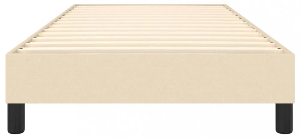 krémszínű szövet rugós ágykeret 100x200 cm