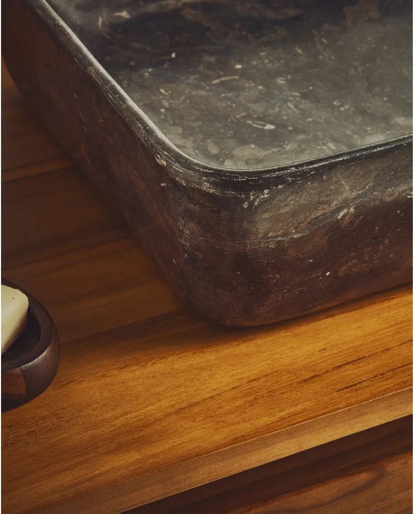 Szürke kő mosdókagyló 55x35 cm Darnen – Kave Home