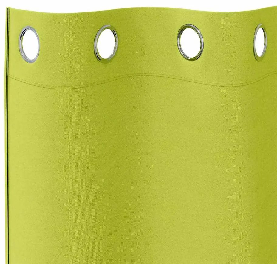 Függönyök függönyökkel 2 pcs Alma zöld 225x140cm Poliészter