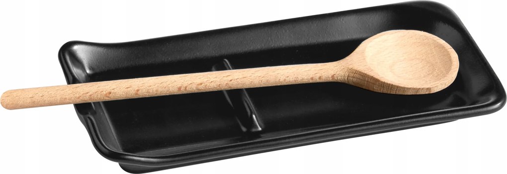 Emile Henry Kitchen Kerámia konyhai kanáltartó állvány fekete