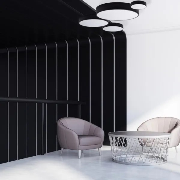 Mennyezeti lámpa CLEO 1xE27/24W/230V á. 20 cm fekete