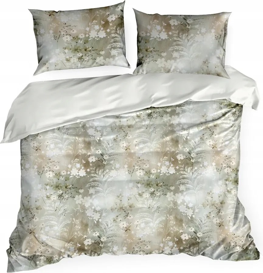 Ágyneműhuzat 160X200 pamut-szatén virágmintás