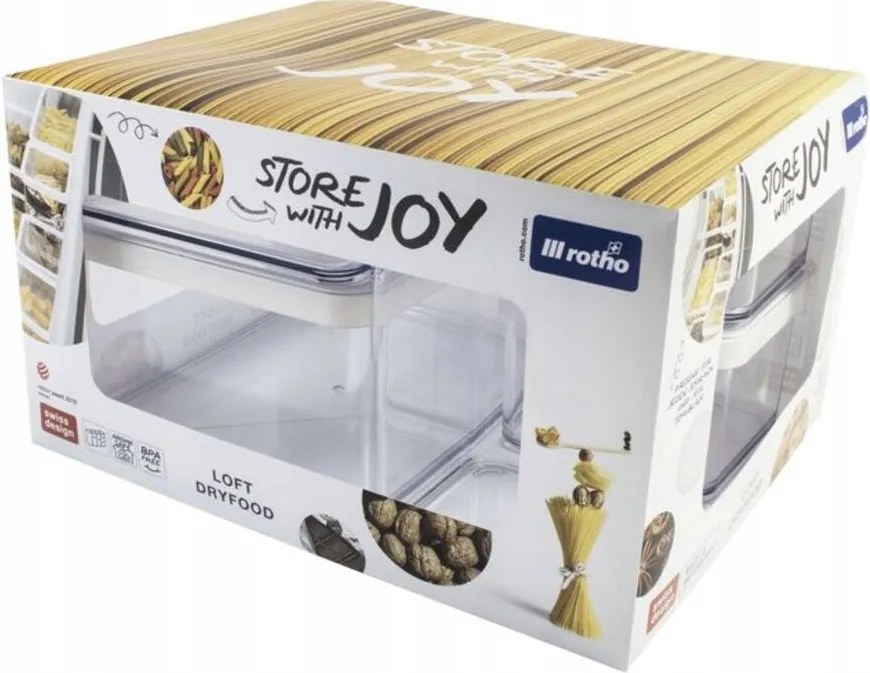 Légmentesen záródó Rotho ételtároló doboz 5 el 5,25 l