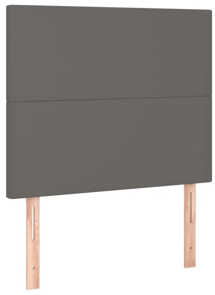 szürke műbőr LED-es fejtámla 100x5x118/128 cm
