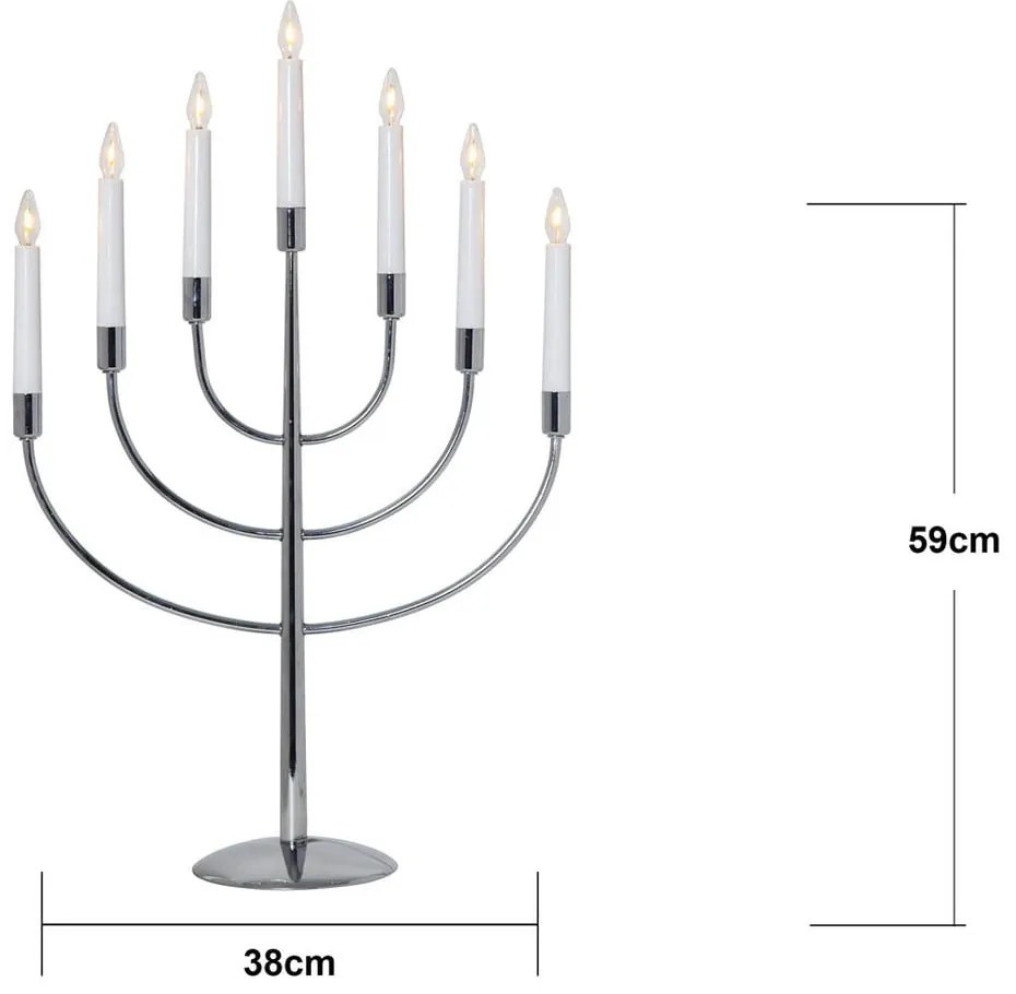 Ezüstszínű konnektorhoz csatlakoztatható karácsonyi fénydekoráció Titus – Star Trading