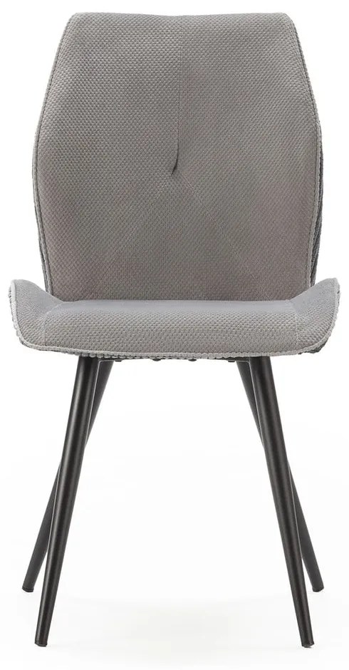 Világosszürke kordbársony étkezőszék szett 2 db-os Adaya – Marckeric