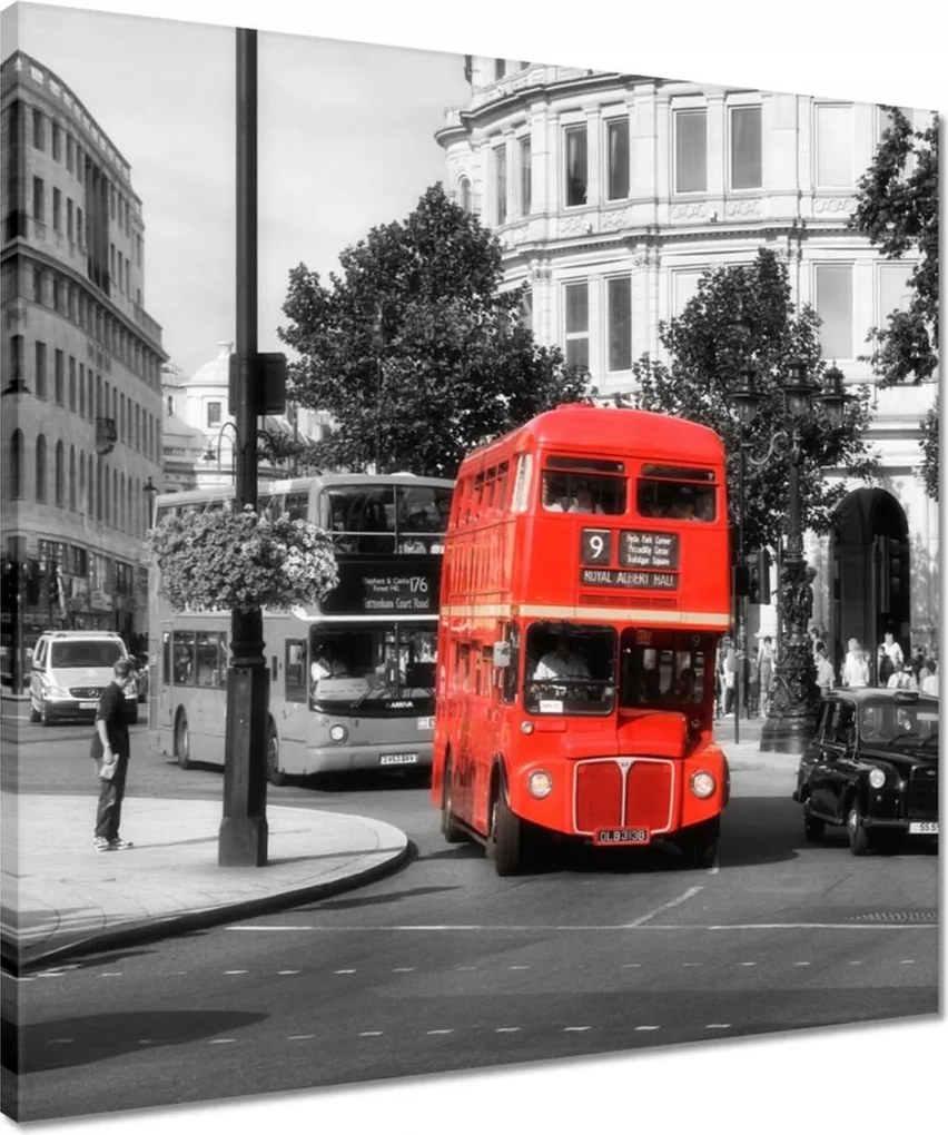 Vászonkép 50x50 Piros busz