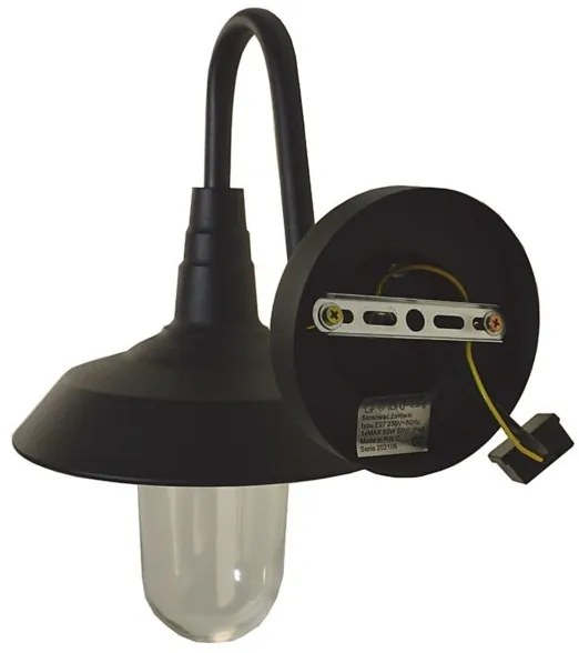 Kültéri fali lámpa NILDA 1xE27/60W/230V IP44 fekete