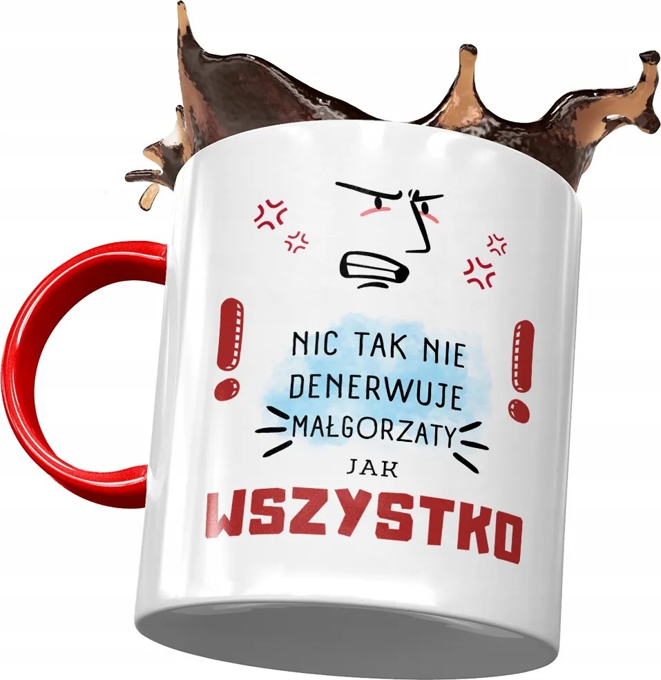 Piros Bögre Margit Barátnőknek Ajándék Nyomtatott Fotóval