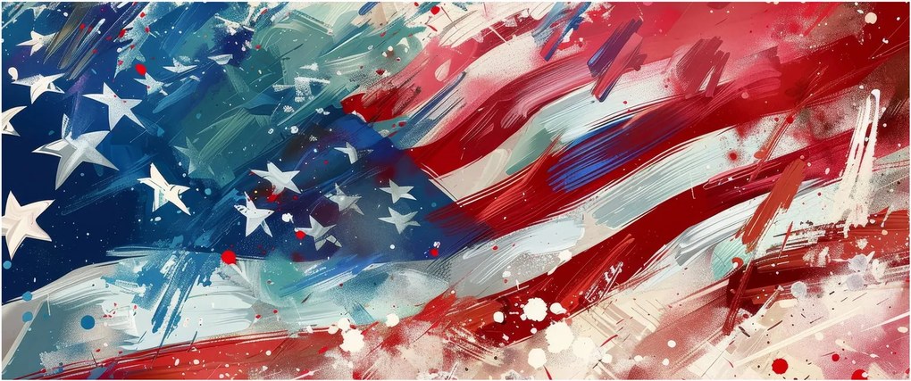 Kép - Az USA zászlaja (120x50 cm)
