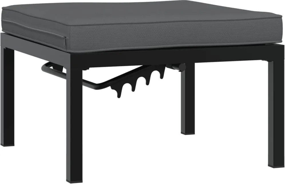vidaXL fekete ülőke kerti pad párnával