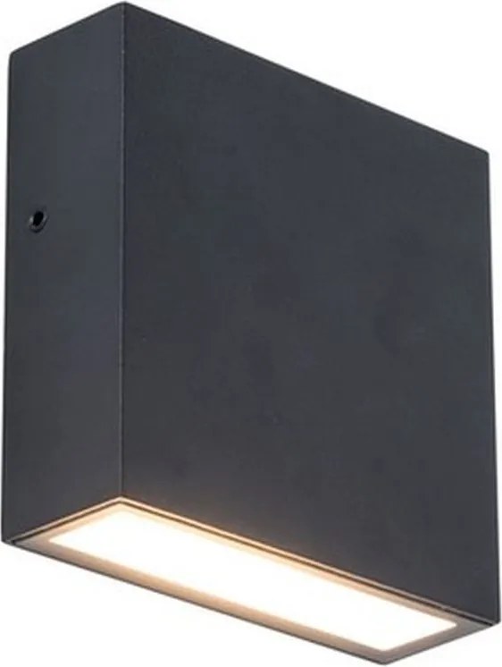 LUTEC 5104002012 GEMINI Modern Kültéri Fali Lámpa Fekete LED IP44