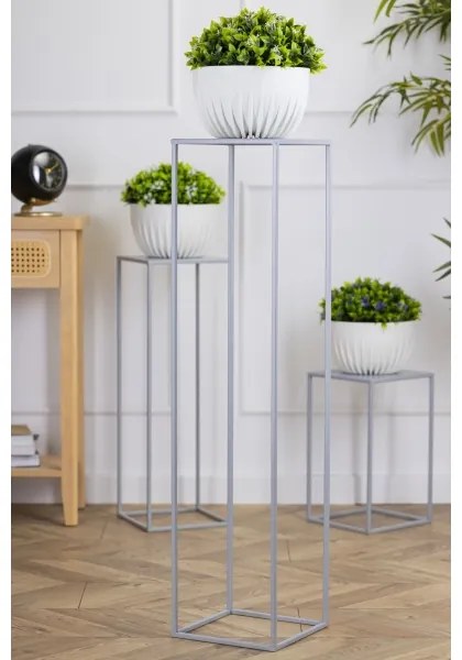 Virágállvány 100x24 cm szürke